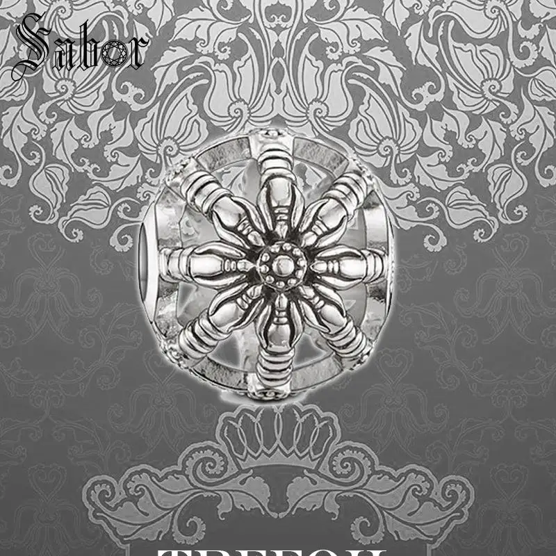 

mens DIY Bead Wheel Charm Fashion Silver Jewelry Gift Women Men Boy Girl Fit Bracelets Necklace Choker 2019 New jewellery