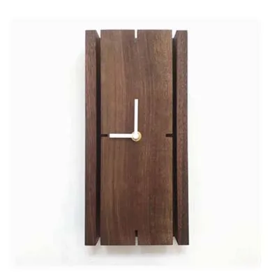 Скандинавские геометрические прямоугольные короткие винтажные деревянные немые настенные часы с лампой, дизайн кровати, бра для крыльца, прикроватный настенный светильник, художественный домашний декор - Цвет абажура: C vertical