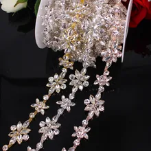 1 ярд Элегантная отделка стразами Швейные аксессуары для свадебного платья цепочка со стразами с классическим стилем для дома dec