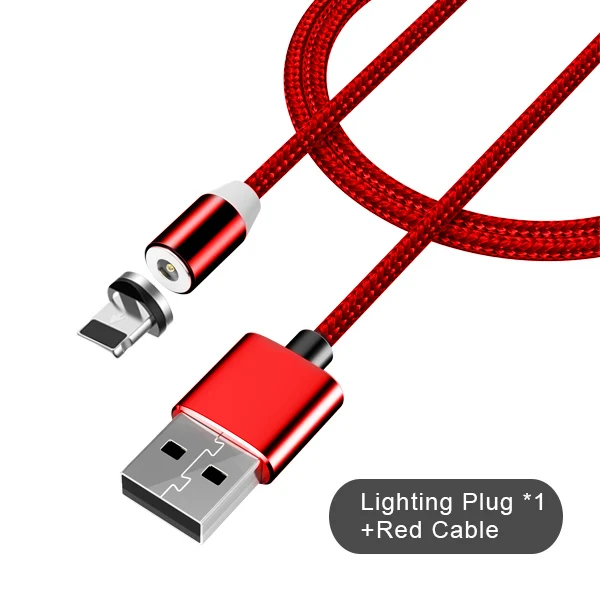 NOHON универсальное магнитное зарядное устройство кабели Micro usb type C для Apple iPhone X 7 8 6 Plus зарядный кабель для huawei P20 1 м - Цвет: 1 IOS red cable