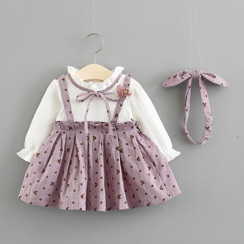 

Kids Girls Dress Spring/autumn Children Clothes Fashion Princess Dress Baby Girls Long-sleeved Cotton Clothing Cute Dresses