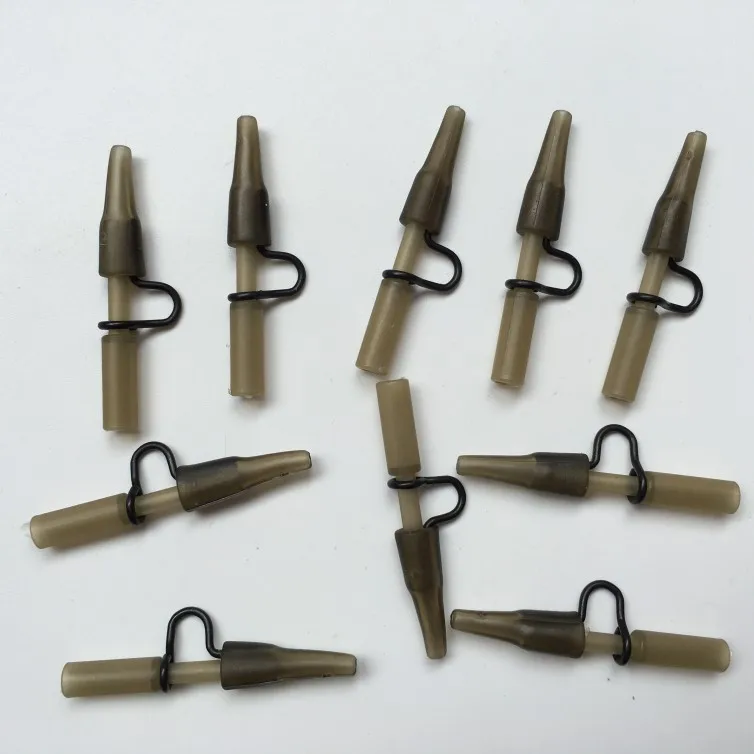 

10pcs/lot carp Fishing Heavy Duty Lead Clip & tail rubber For Carp Fishing Accessories Carp End Tackle