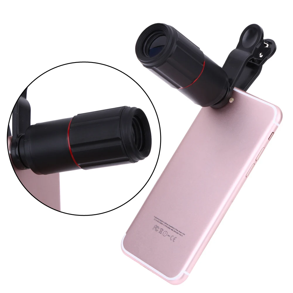 ALLOET Universal 8X Zoom Telephoto Camera Lenses Mobile Phone Monocular Telescope External Clip