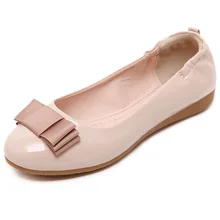 Leisure Flat Shoes Bow Comfortable Women Flat Shoes High Quality Wear and Casual Slip-on Round Toe Flat Shoes