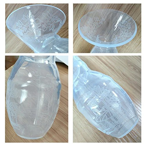 6 Ready Stock Food Grade Silicone Manual Breast Milk Collector with Cover and Base Mom Breastfeeding Manual Breast Pump Milk Pump