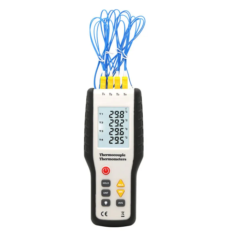 

HT9815 four-channel contact thermometer, digital display electronic thermometer