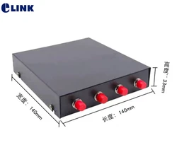 Caja de terminales FC FTTX FTTH de 4 núcleos, incluye FC pigtail y adaptador SPCC, 4 puertos, panel de parche de fibra óptica, red SM ELINK