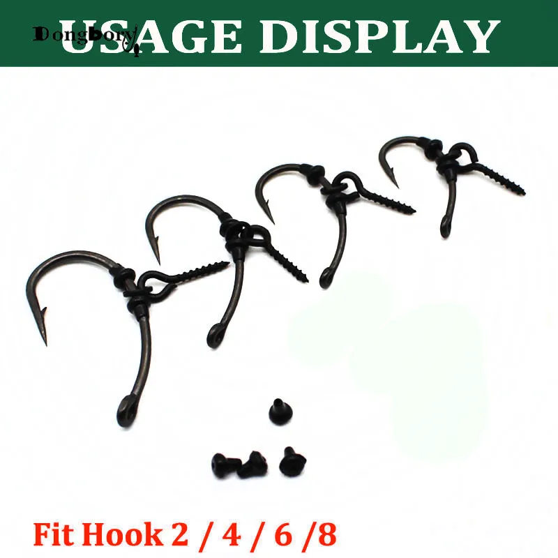 50 Pcs Hook Stop Stoper Shank Beads 20PCS Carp Fishing Boilies Bait Screw Bait Holder POP UP Boilies Accessories Spike Hair Rig