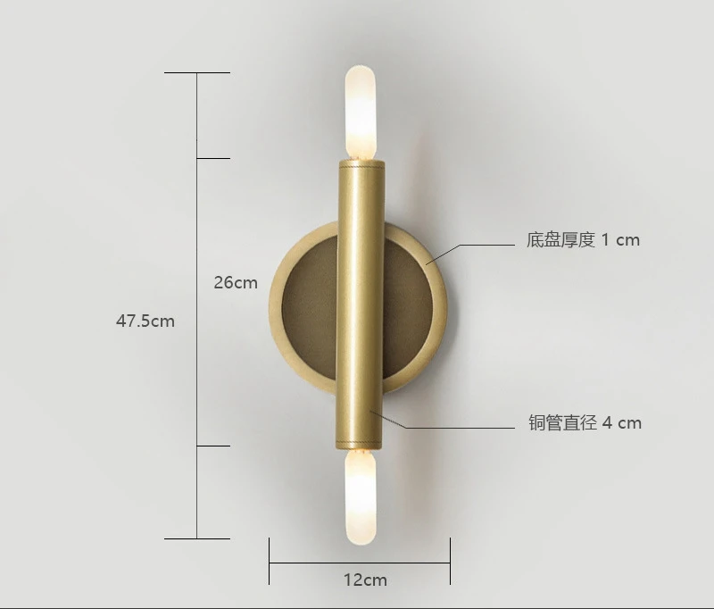 Pure Copper Modern Novelty Mirror Headlights Led Wall Lamp Living Room Bathroom Bedroom Wall Light Home Lighting Fixture (11)