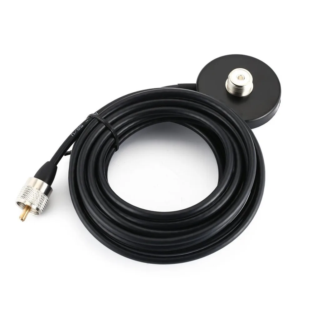Mobile Car Antenna Magnetic Roof Mount Base with 5m RG-58 A/U Coaxial Cable UHF Male Connector Mobile Car Antenna Magnetic Roof Mount Base with 5m RG-58 A/U Coaxial Cable UHF Male Connector