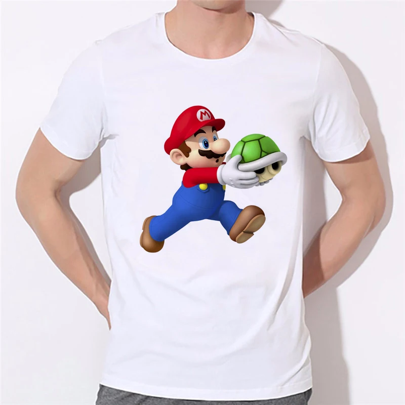 Белые футболки Super Mario Flash Bros Games для мужчин и женщин модные летние с 3d принтом