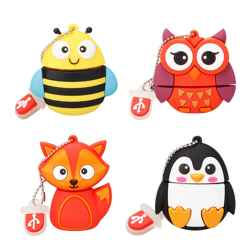Usb флеш накопитель de dibujos animados fox 1 Гб 2 ГБ 4 8 16 32 64 U disco memoria gif|USB флэш-накопители| |