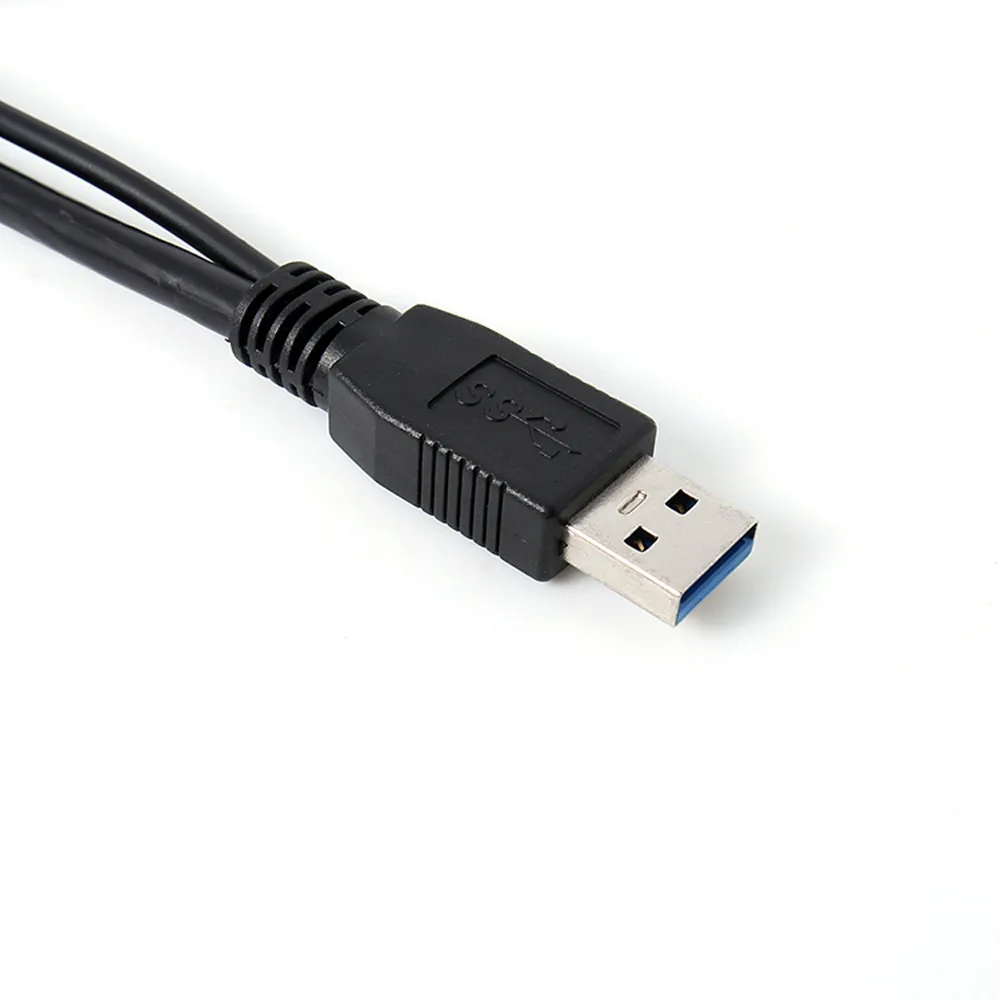 

1pc Dual A to Micro B USB 3.0 Y Cable Move Hard Disk Cable p5 1.29