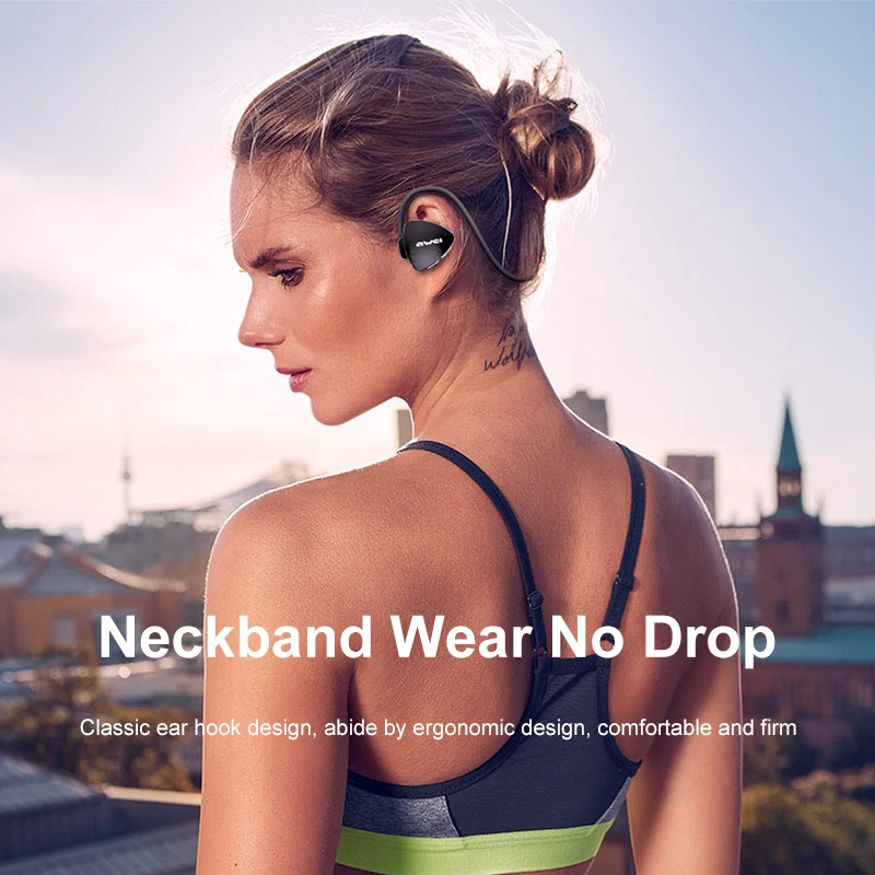 Bluetooth Наушники AWEI водонепроницаемые спортивные беспроводные наушники для бега