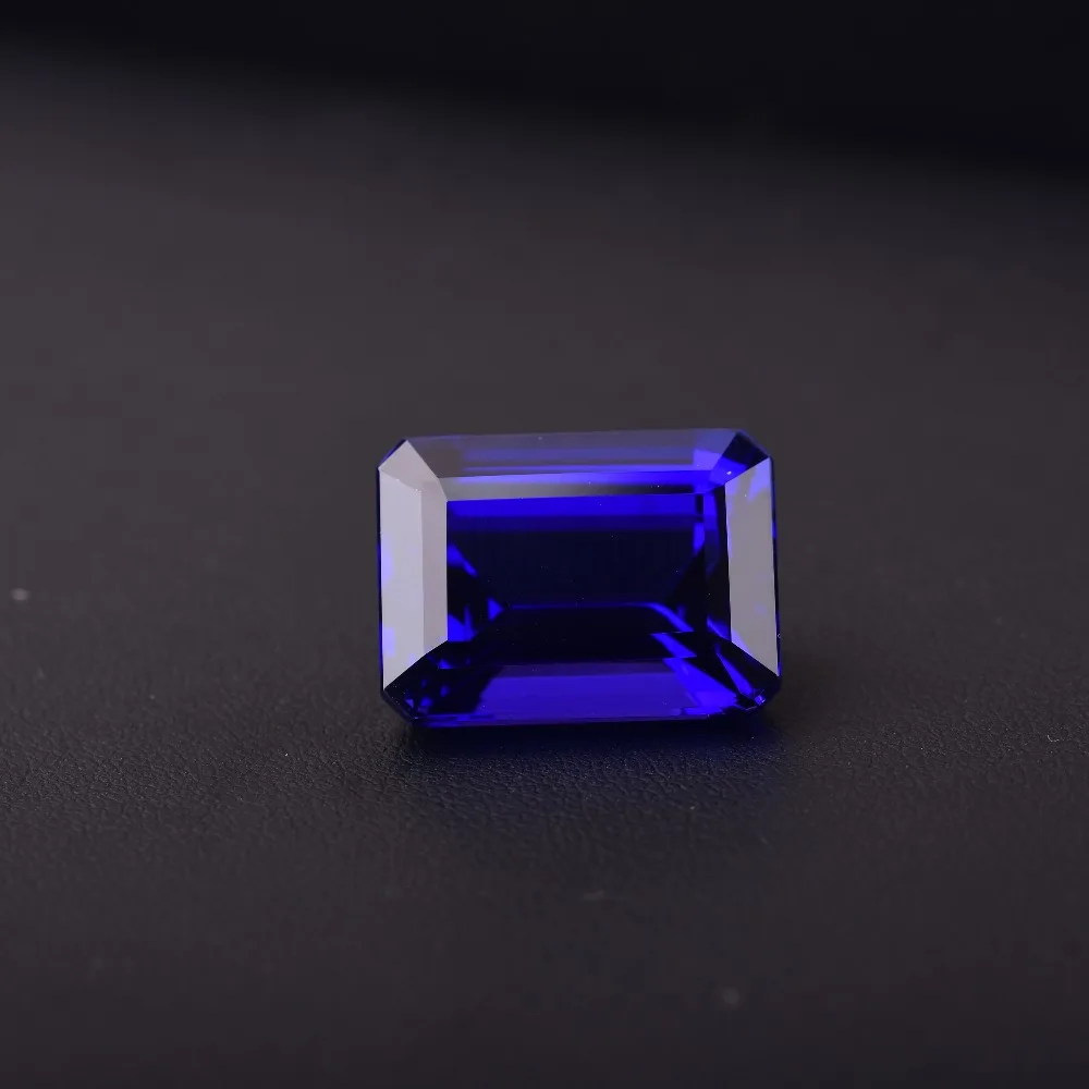 5.30CT квадратный Танзания сапфир хороший цвет и резак|Стразы драгоценные камни