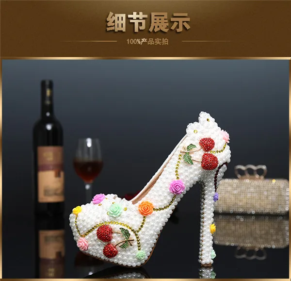 

2017 rhinestone party shoes woman high heel round toe bridal shoes women's top quality african shoes for lady