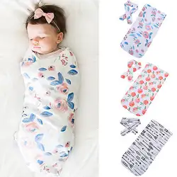 0-12 месяцев 2 шт. мягкие детские новорожденных младенческой хлопок пеленать Обёрточная бумага Одеяло спальный мешок для ребенка