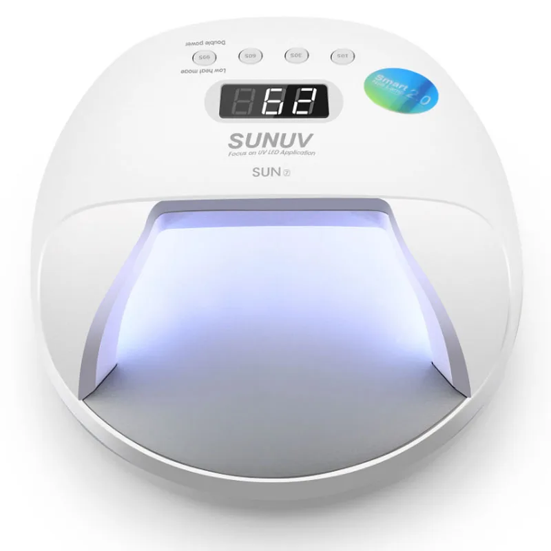 

SUN UV SUN7 Nail Lamp 48W 30 LEDS UV LED Double Light Source Nail Dryer Machine Smart Timer Memory Sensor Without Battery
