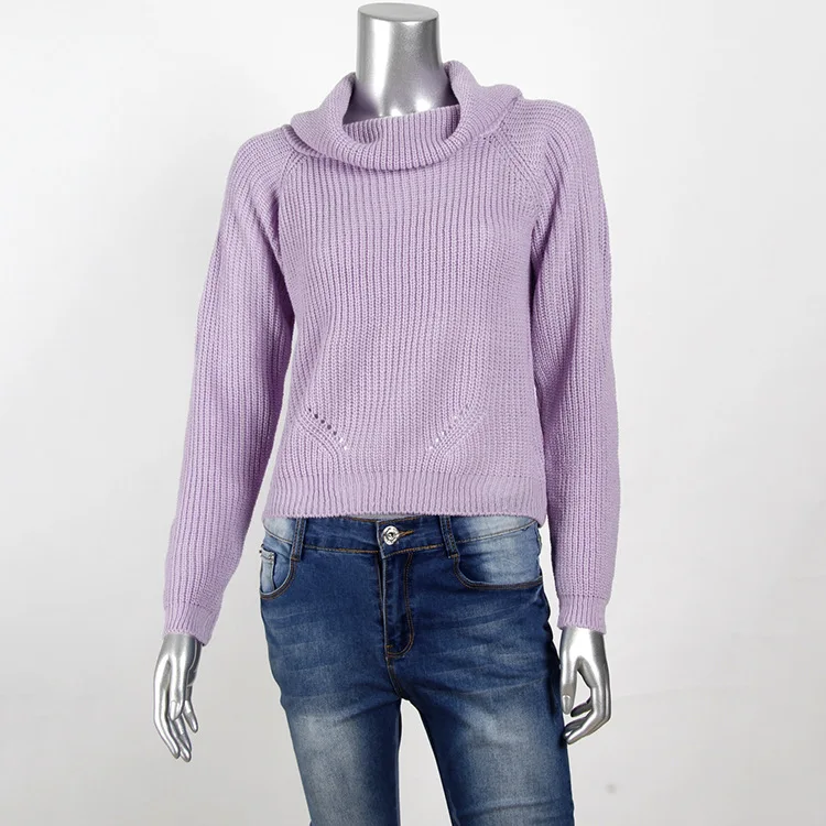 LOGAMI Turtleneck Women Sweaters Pullovers Autumn Winter Loose Knitting Sexy Short Pullover Jumper New Arrival Sweaters