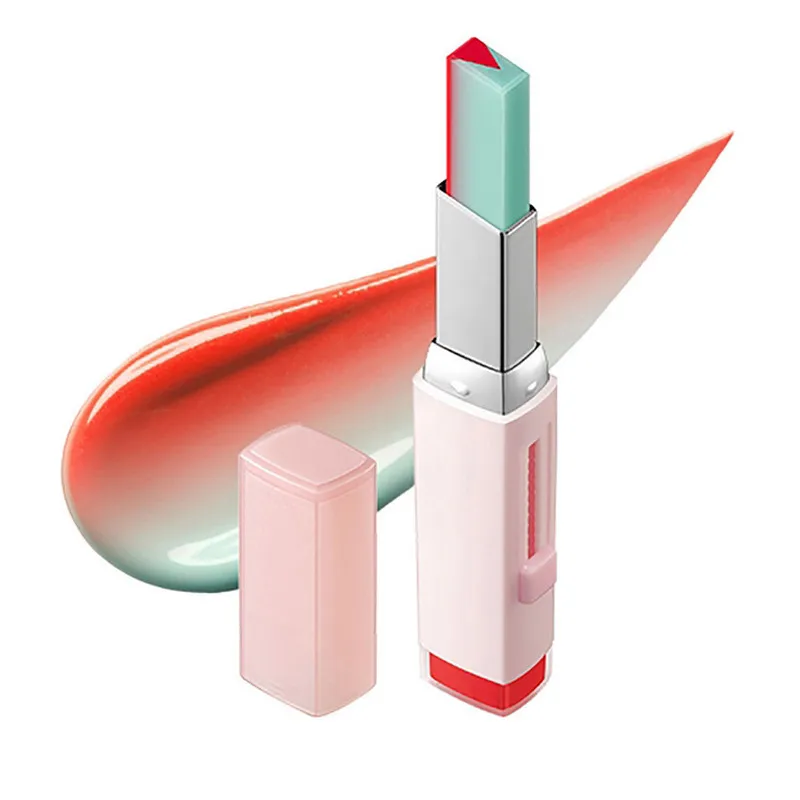 

1 Piece Double Color Matte Nude Lipstick Cute Long Lasting Lip Gloss Moisturizing Lip Tint Mate Baton Women Beauty Makeup