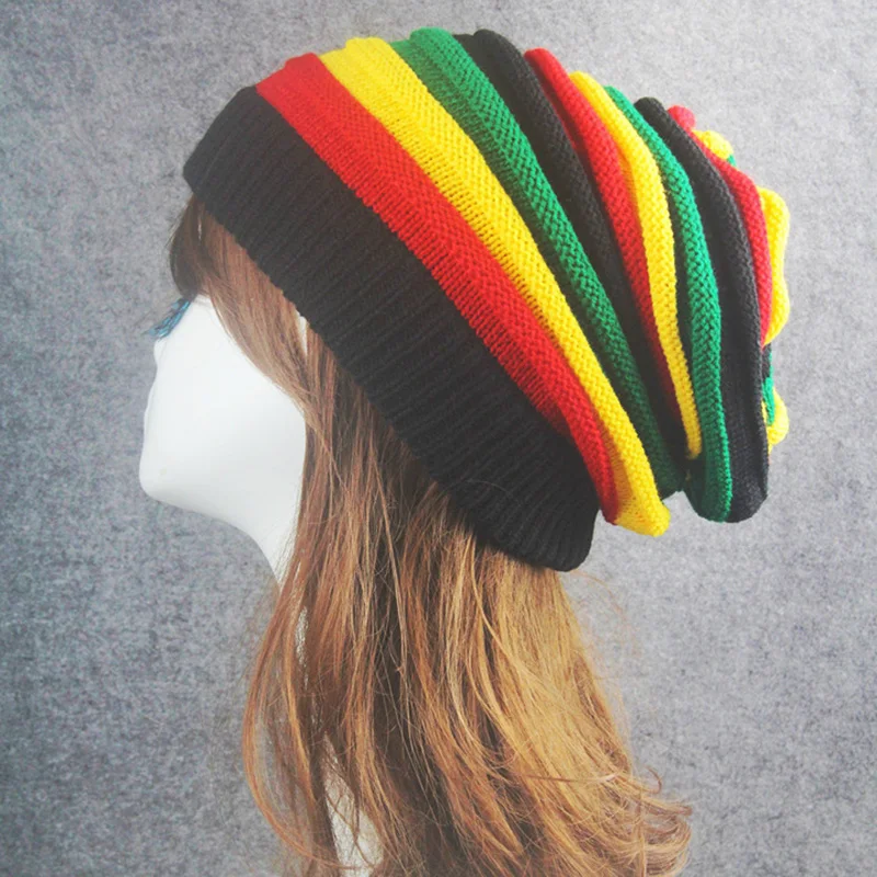 Buy rainbow winter hats for women men Beanies hat