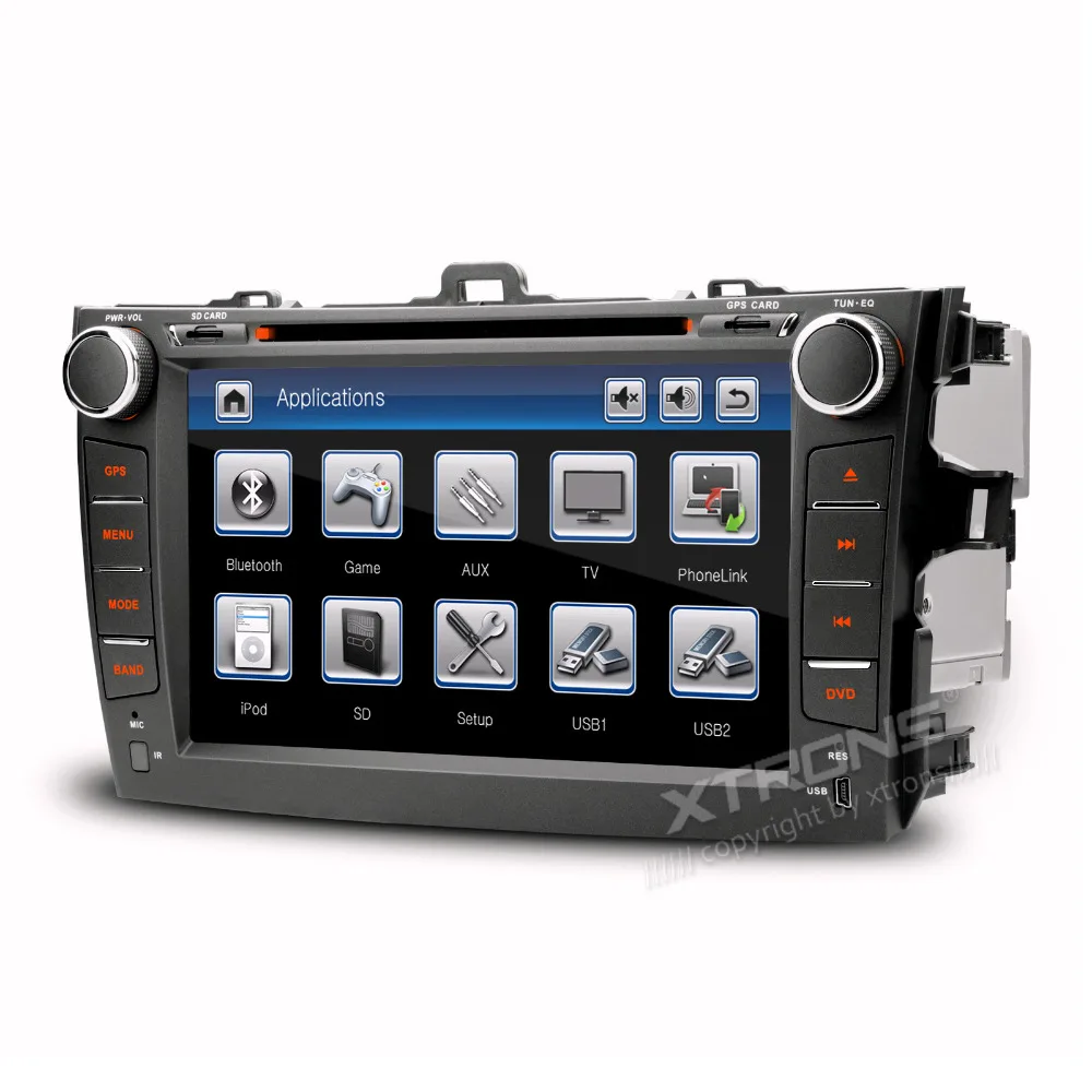 Flash Deal XTRONS 8 inch 2 din Car DVD Player GPS Navigation Steering Wheel Head Unit MP4 Radio For Toyota Corolla 2007 2008 2009 2010 2011 1