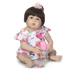 NPKCOLLECTION 22 "полный силиконовый корпус Кукла реборн девушка играть дома Ванна виниловые игрушки мягкие реалистичные Младенцы малышей Boenca