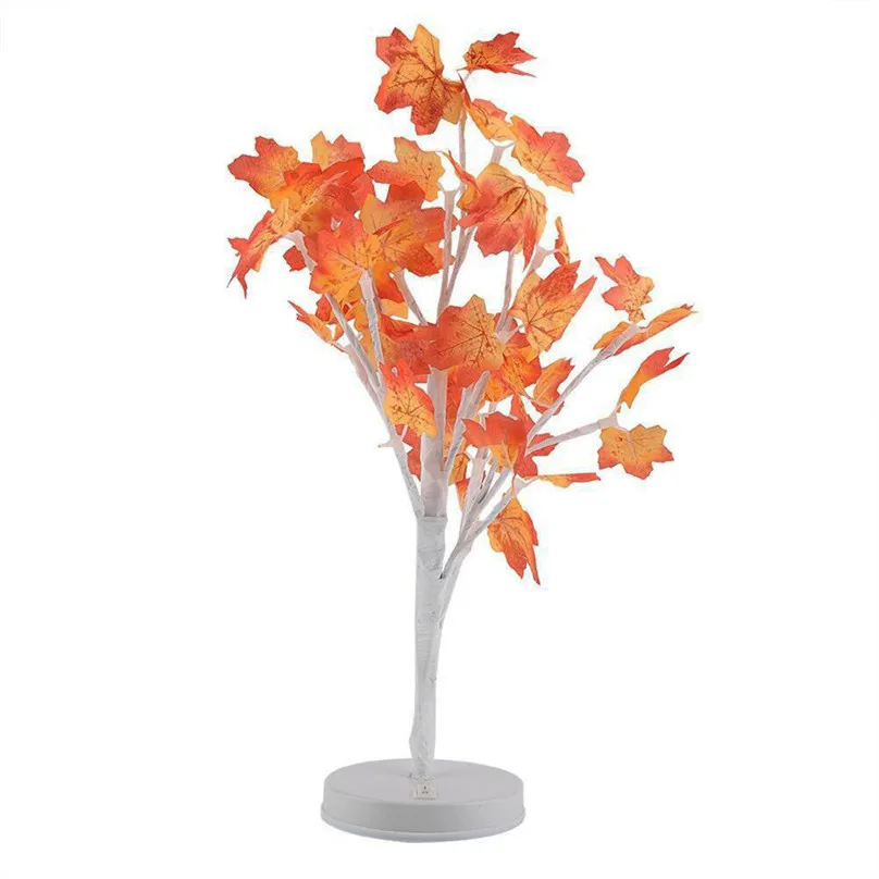 2019 new Maple Leaf Pot Light Blossom Desk Top Bonsai Tree Light With 24 LED Beads Decorations gift home decor #3J09 (2)