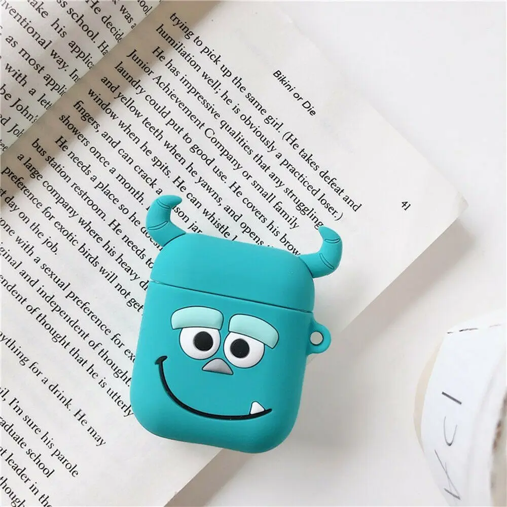 For Apple AirPods Silicone Charging Headphones Cases 3D Cartoon Wireless Bluetooth Earphone Case For Airpods Protective Cover - Цвет: 4