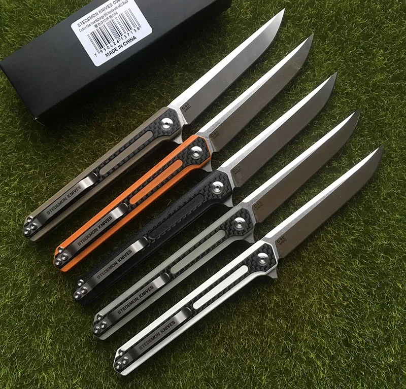 Складной нож STEDEMON C06 лезвие 440C KVT G10 углеродное волокно ручка для кемпинга охоты