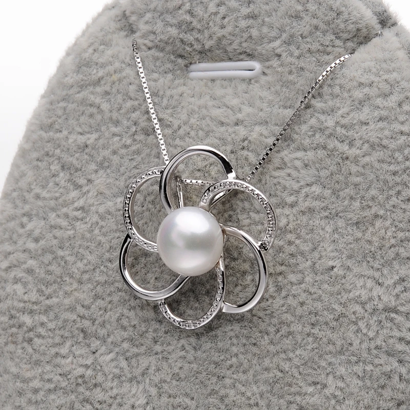Женский кулон с жемчугом и натуральным 9 10 мм|necklaces for women|necklace necklacenecklace silver necklace |