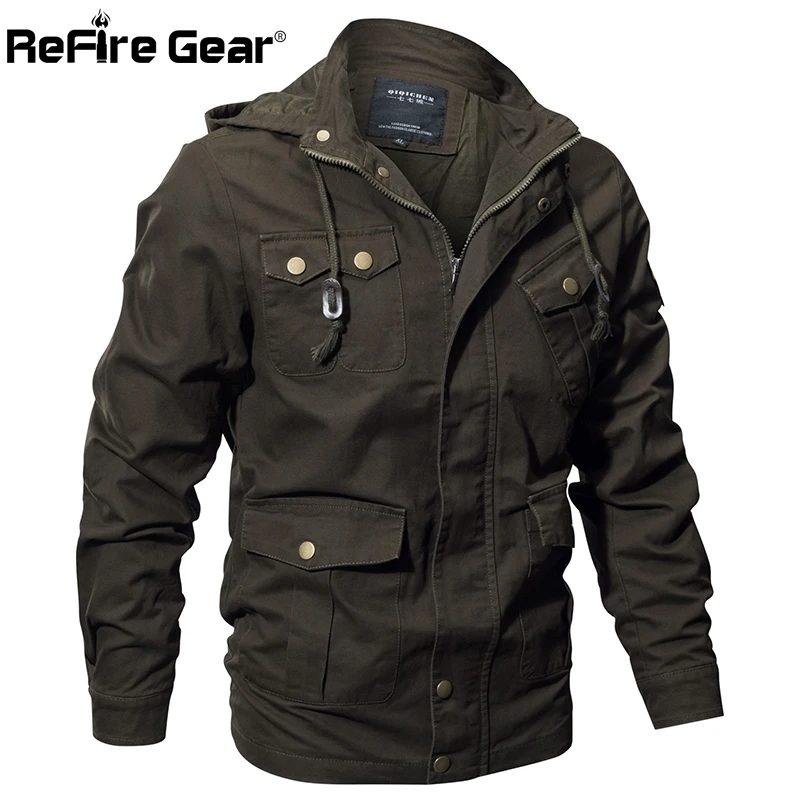 ReFire Gear ВВС стиль худи милитари куртка мужская зимняя хлопковая тактическая