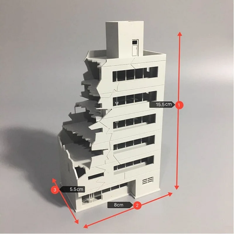 Разрушенное здание 1/144 после войны Современная сборка Outland модель для подарка 3 стиля