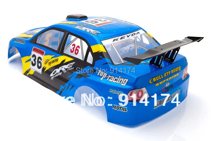 YUKALA 1/10 R/C Гоночная машина части ПВХ окрашены средства ухода за кожей в виде