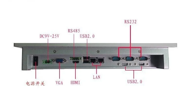 12 "Водонепроницаемый промышленных Панель PC, Intel Atom D2500 Процессор, 2 ГБ Оперативная память, 32gssd, 5-w сенсорный экран Full IP65 touch Панель PC