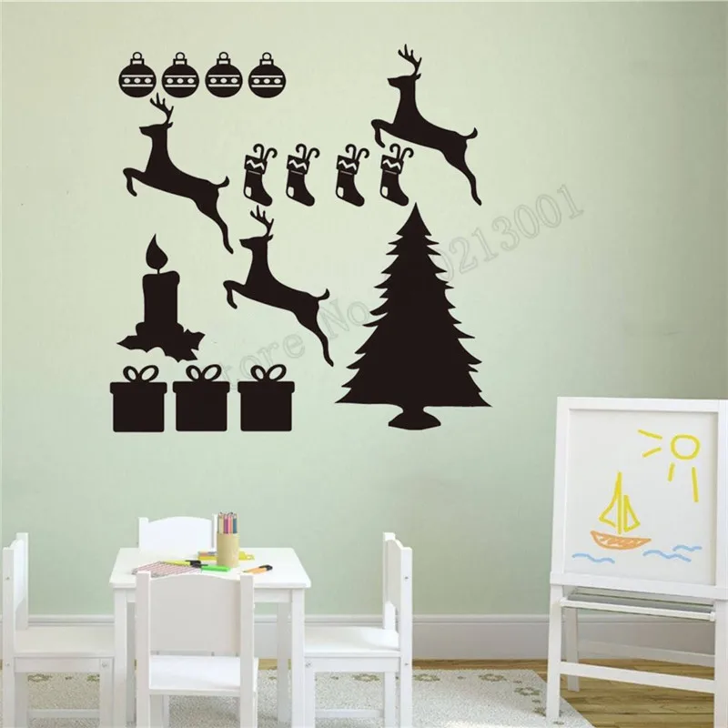

Wall Decoration Merry Christmas Room Sticker Creative Multipack Home Decor Vinyl Art Removeable Poster Seasonal Mural LY573