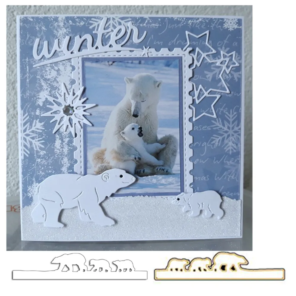 

Three Bears Frames Metal Cutting Dies New 2018 for DIY Scrapbooking Embossing Paper Cards Decorative Crafts Die Cuts