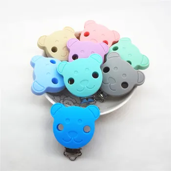 

Chenkai 10PCS Silicone Mickey Mouse Teether Clip DIY Round Bear Star Baby Pacifier Dummy Chain Holder Soother Nursing Toy Clips