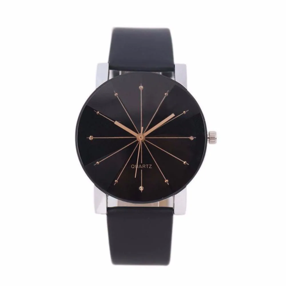 Fashion Casual Women Leather Band Quartz Analog Wrist Watches for Lover B 1