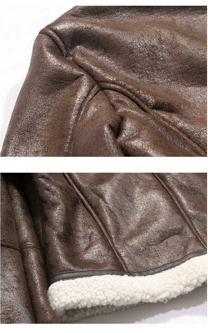 suede leather faux lamb leather lining coffee 06