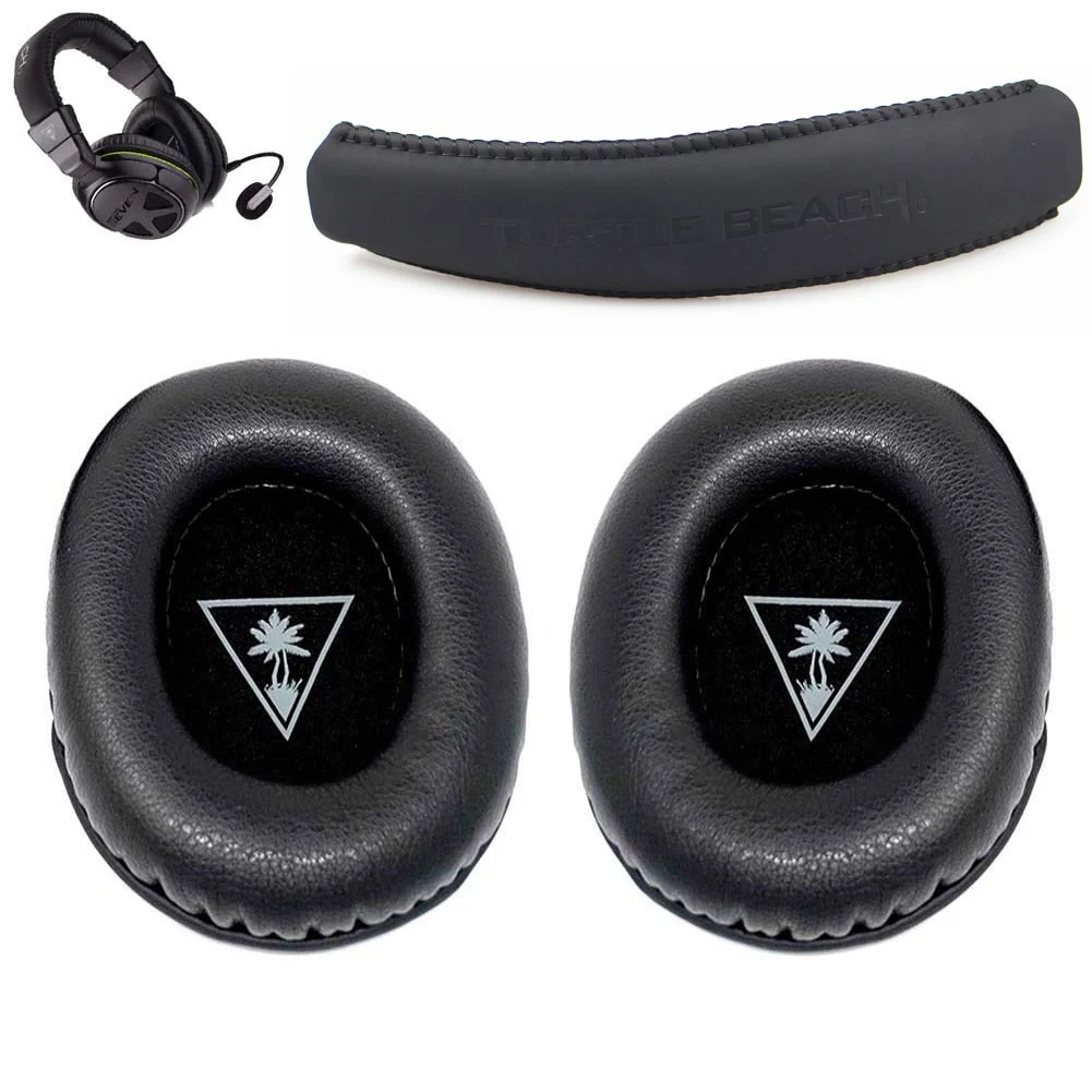 Renensin Earpads Ear Cushion Pad Headband for Turtle Beach FORCE XO7 Recon 50 Force XO Seven Gaming Headphone pads ear pads
