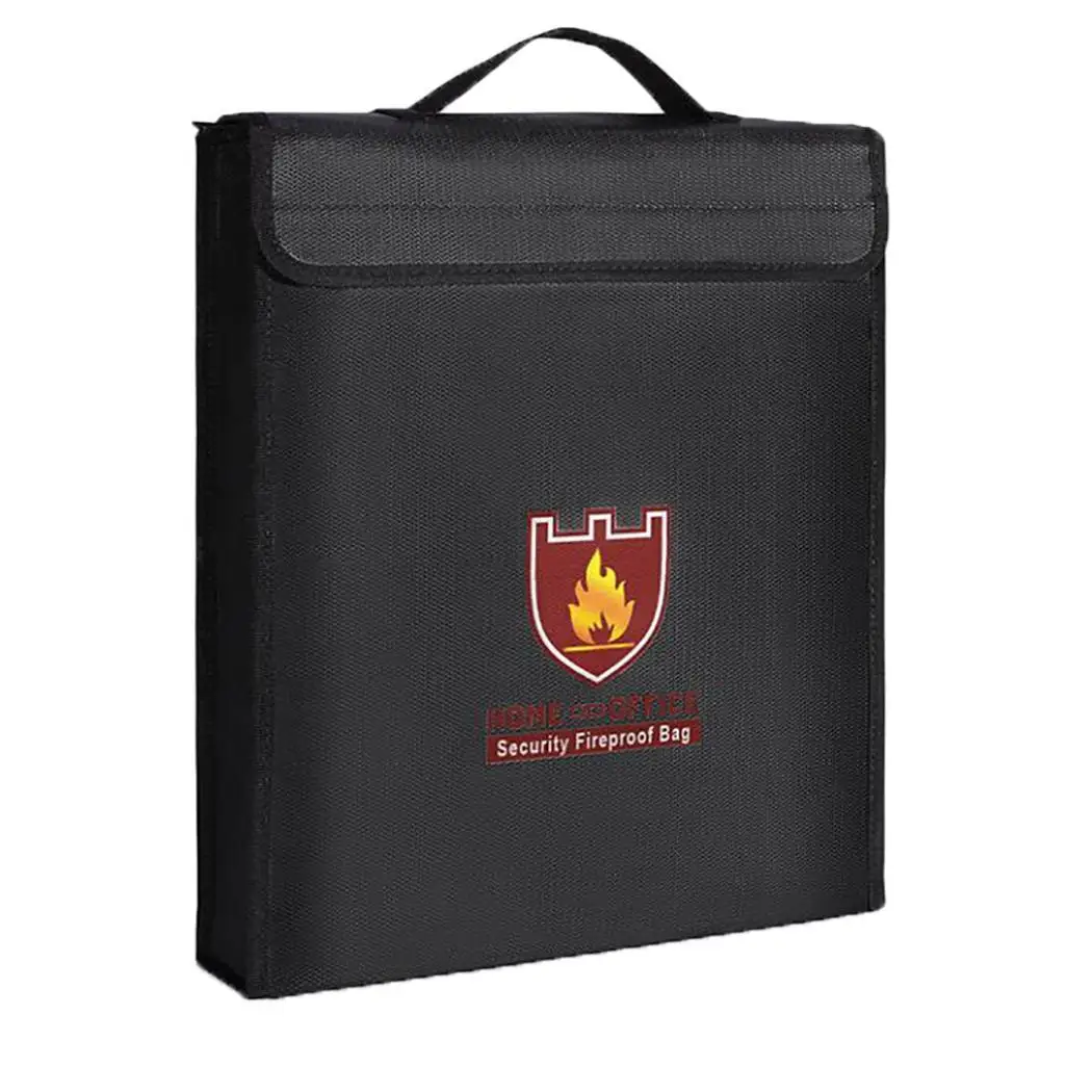 

Durable Fireproof Briefcase Water Resistant Document Bag Lightweight and portable Stationery Office Supplies