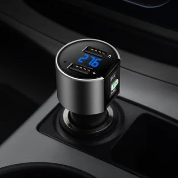

100Pcs/Lot New Handsfree Auto USB Charger FM Transmitter Radio MP3 Player Bluetooth Car Kit
