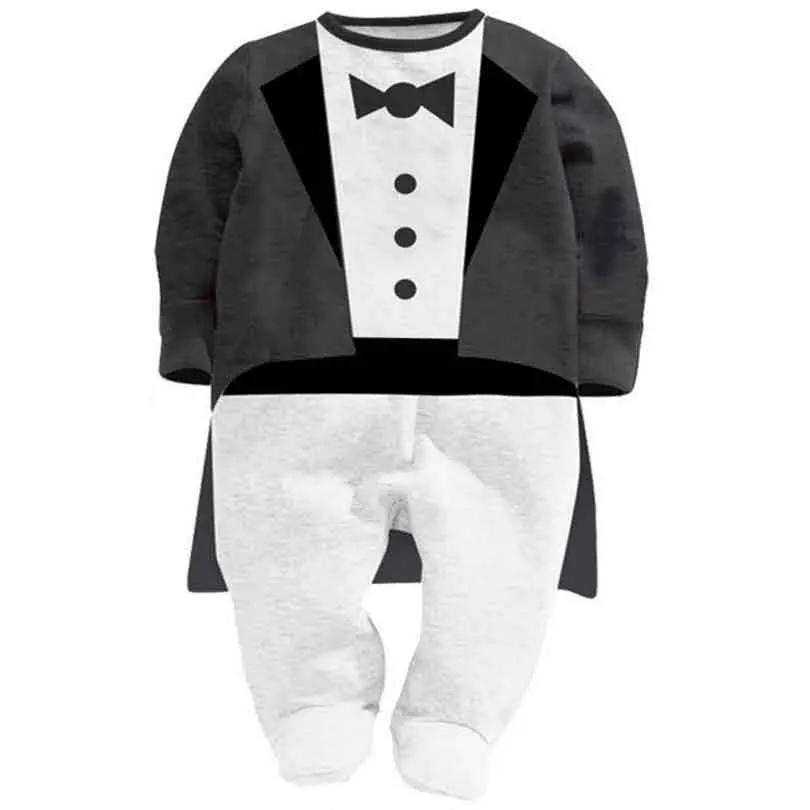 baby boy girl clothes kids reborn baby rompers formal  gentleman cloak Cartoon cow one-piece
