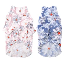 Горячая Распродажа, пижамы для маленьких собак, комбинезон с бантом и цветами, одежда для щенков, одежда для сна