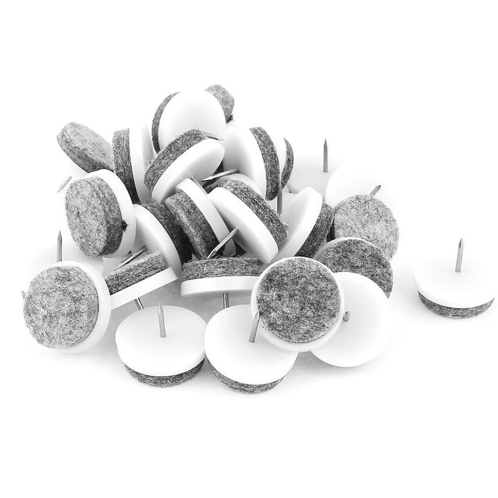 

30 Pieces Chair Leg Floor Fur Pad Slides Gliding DIY Nail Protector Felt Floor Pad Non-slip Foot Nail
