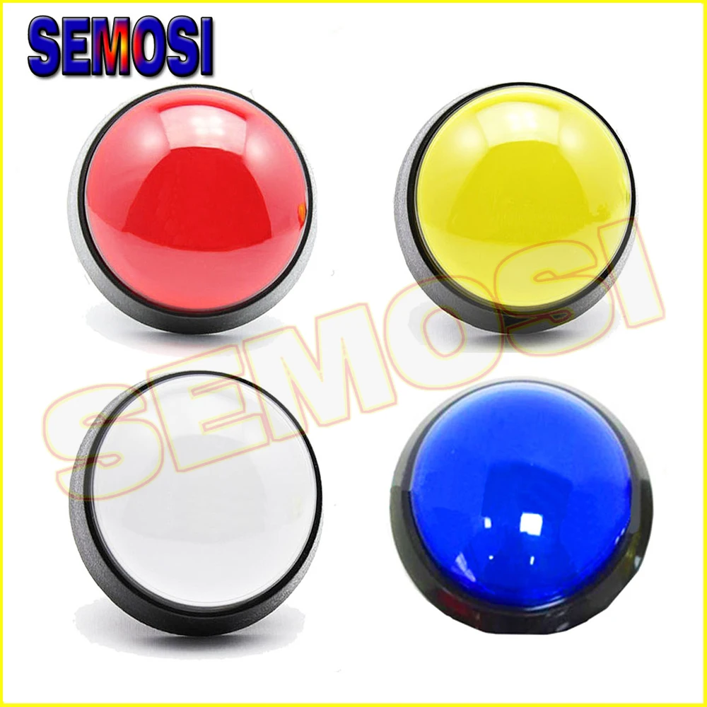

2pcs 100mm Illuminated Arcade Push Button Led 12v Power Button Switch Push Button with Microswitch and LED light