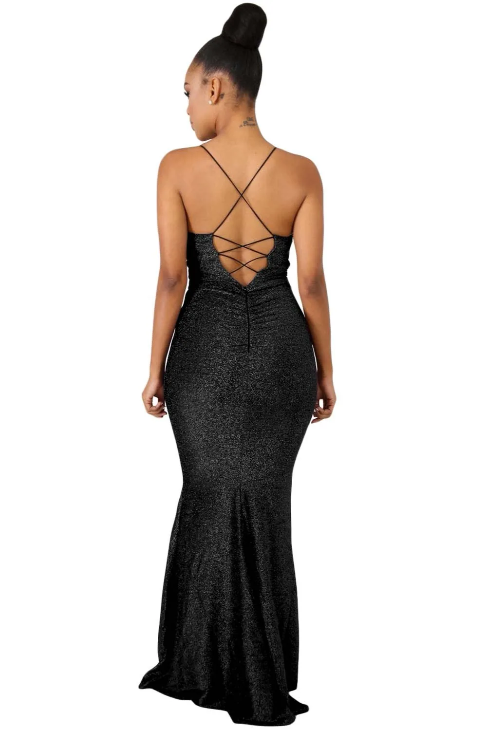 Black-Shine-Twist-Maxi-Dress-LC610988-2-2