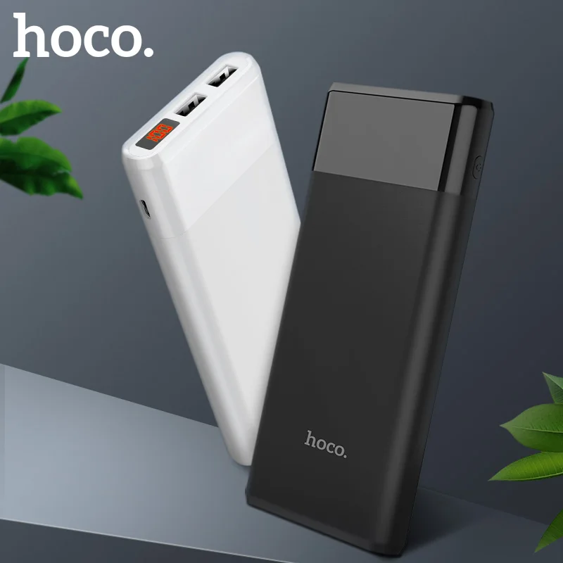 

HOCO Power bank 12000mAh Portable PowerBank Phone quick Charge USB Output External Batteries Pack LCD Display Mobile Charger