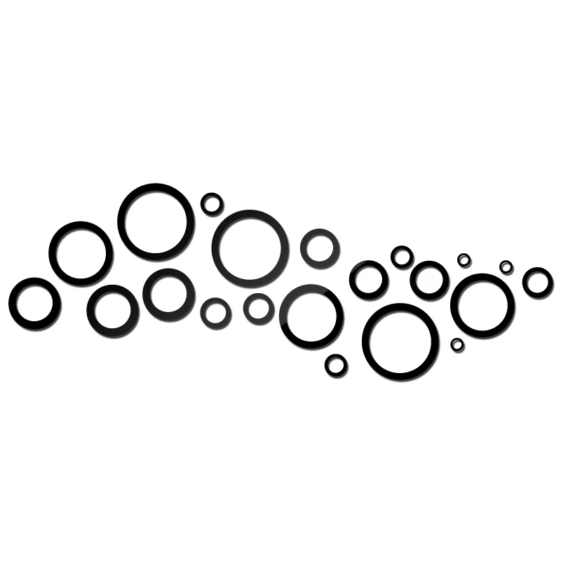 Promotion diy acrylic wall sticker home decor Furniture living room classic circle patter mirror surface furniture stickers